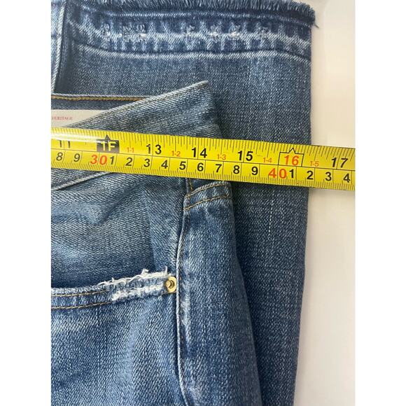 Frame Denim Heritage Le Piper Rips Crop Straight Jean 26 - Picture 8 of 9